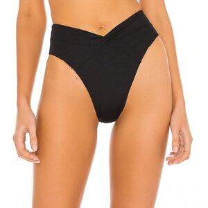 NWT l*space Nancy Lee High Waisted Bikini Bottom in Black